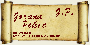 Gorana Pikić vizit kartica